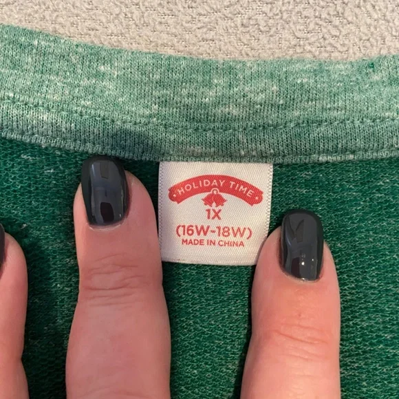 Holiday Time Women's "Merry Merry Merry" Sweatshirt - Size 1X - Picture 3 of 8